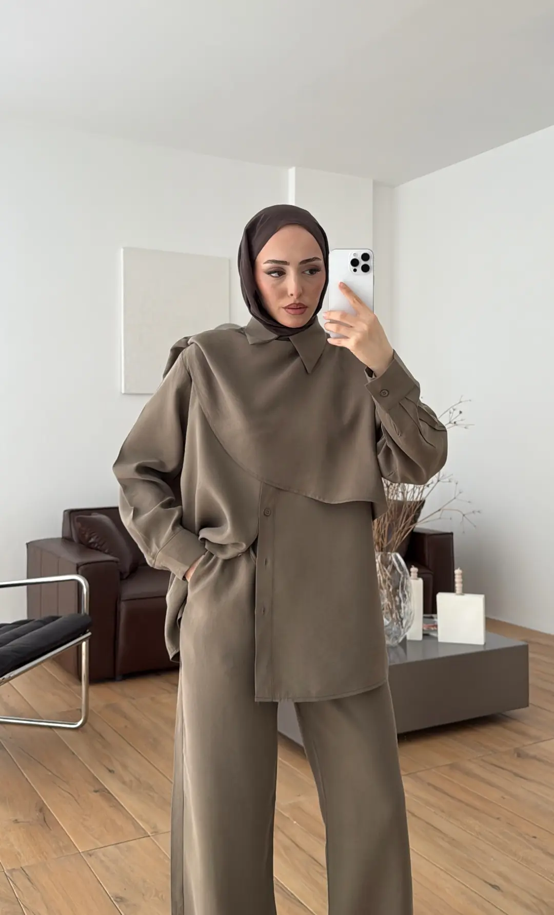 Şal Detay Takım Haki - Görsel 2