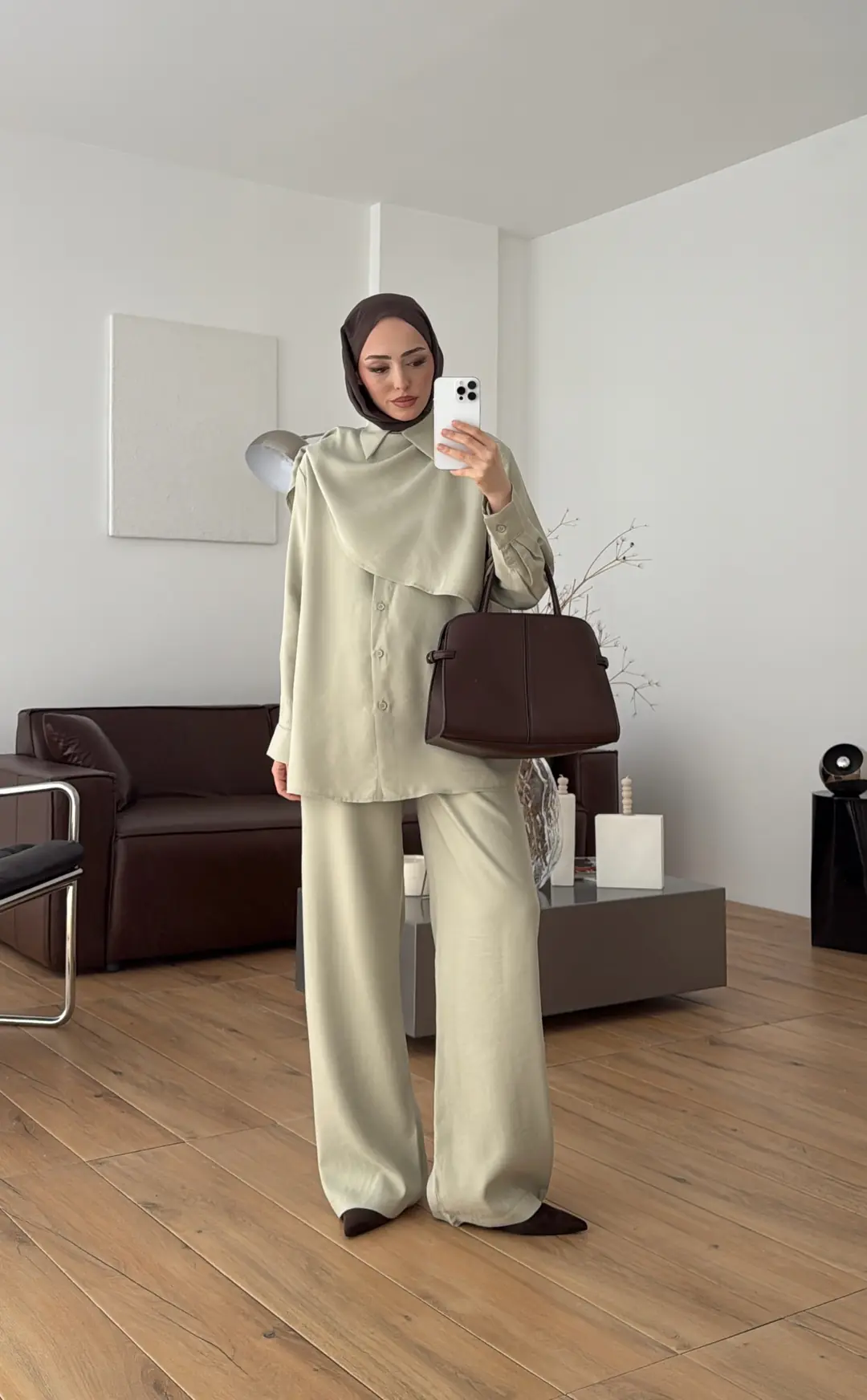 Şal Detay Takım Mint