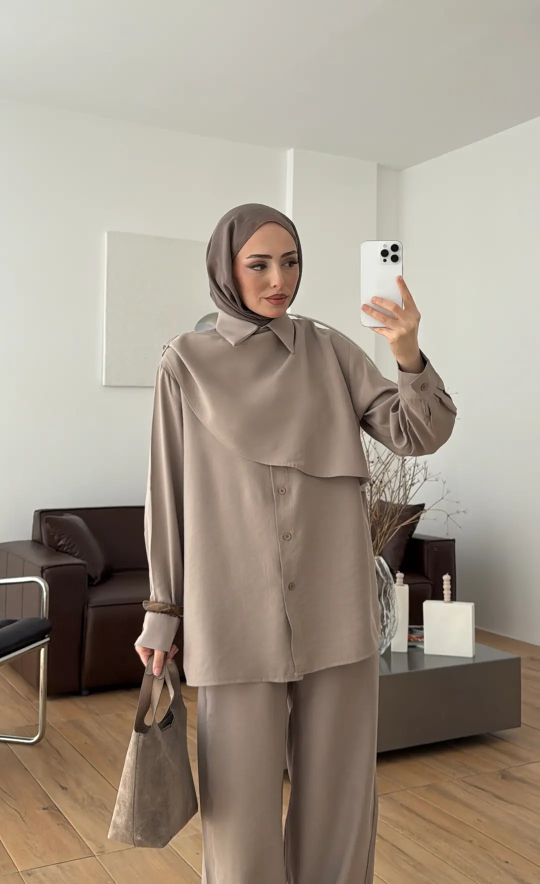 Şal Detay Takım Vizon - Görsel 3