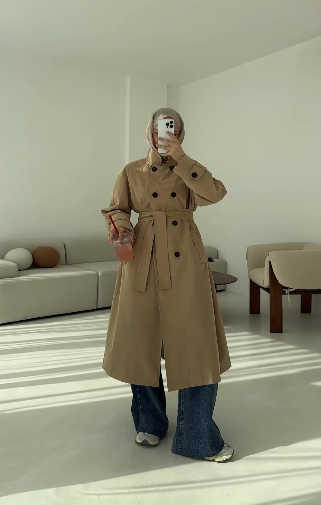 Şal Detay Trençkot - Görsel 3