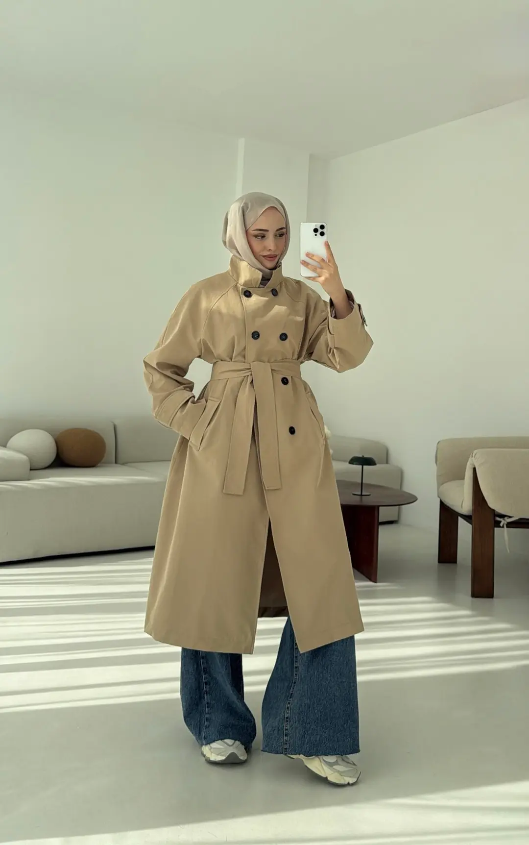 Şal Detay Trençkot - Görsel 6