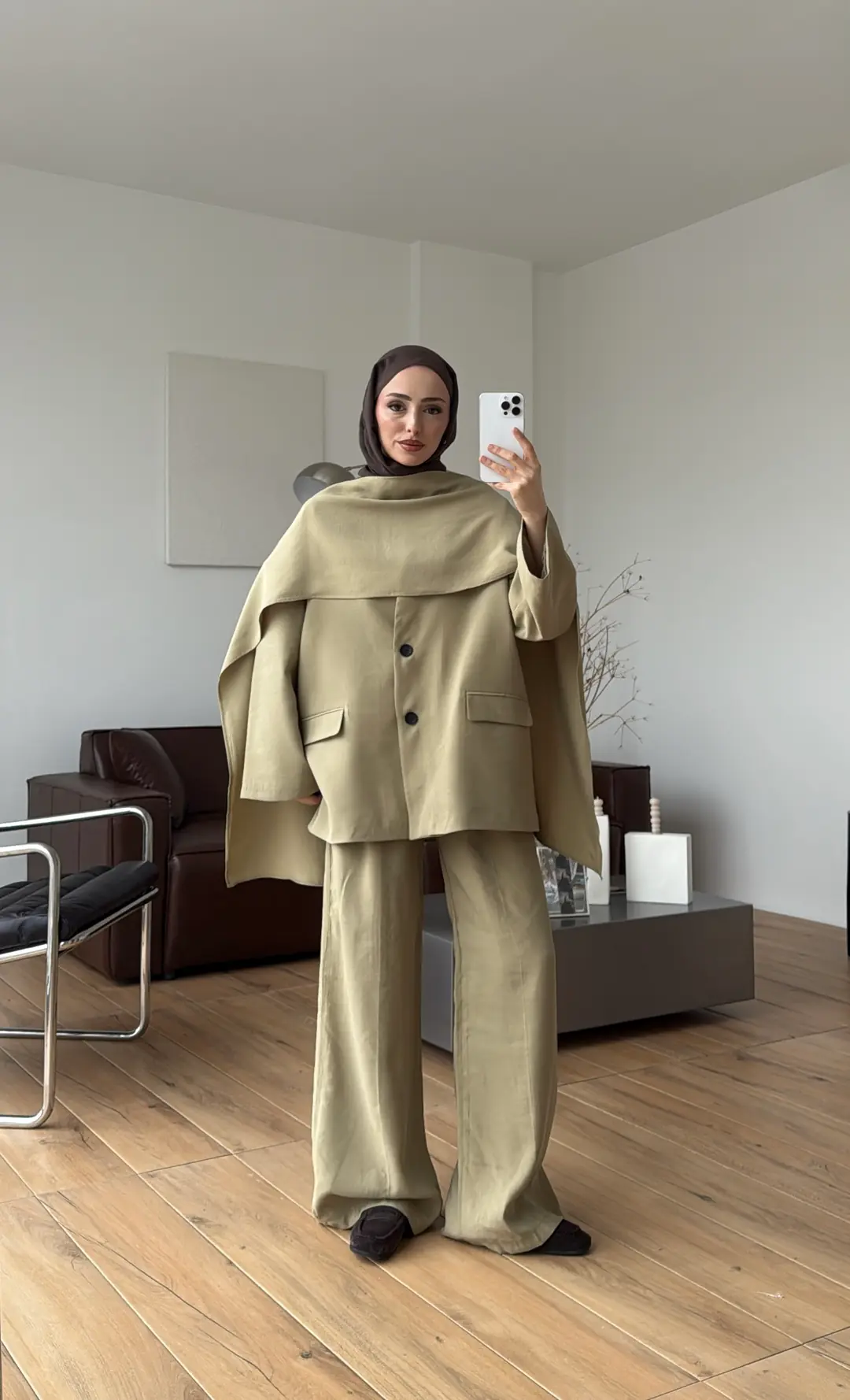 Şallı Biyeli Takım Yeşil - Görsel 8