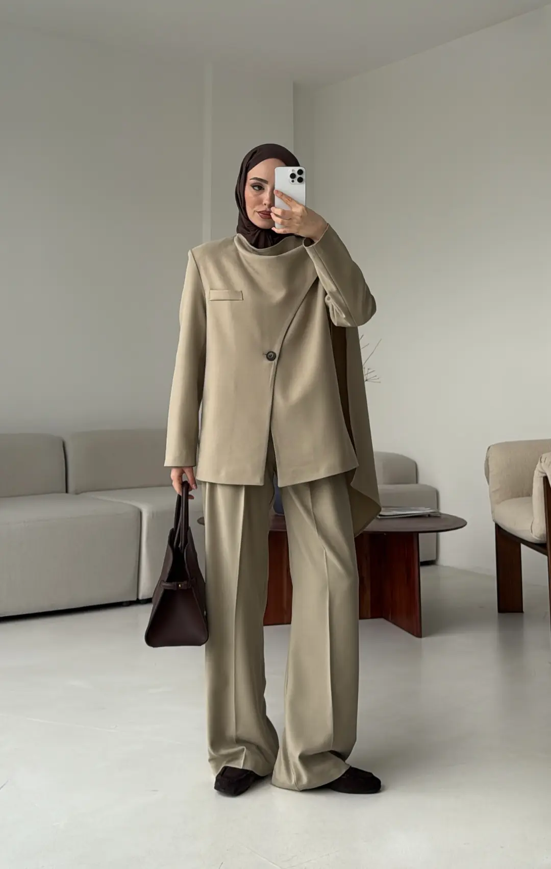 Şallı Ceket Takım Çağla