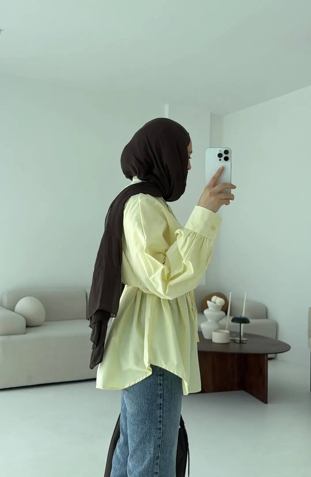 Sarı Bağlamalı Gömlek - Görsel 3