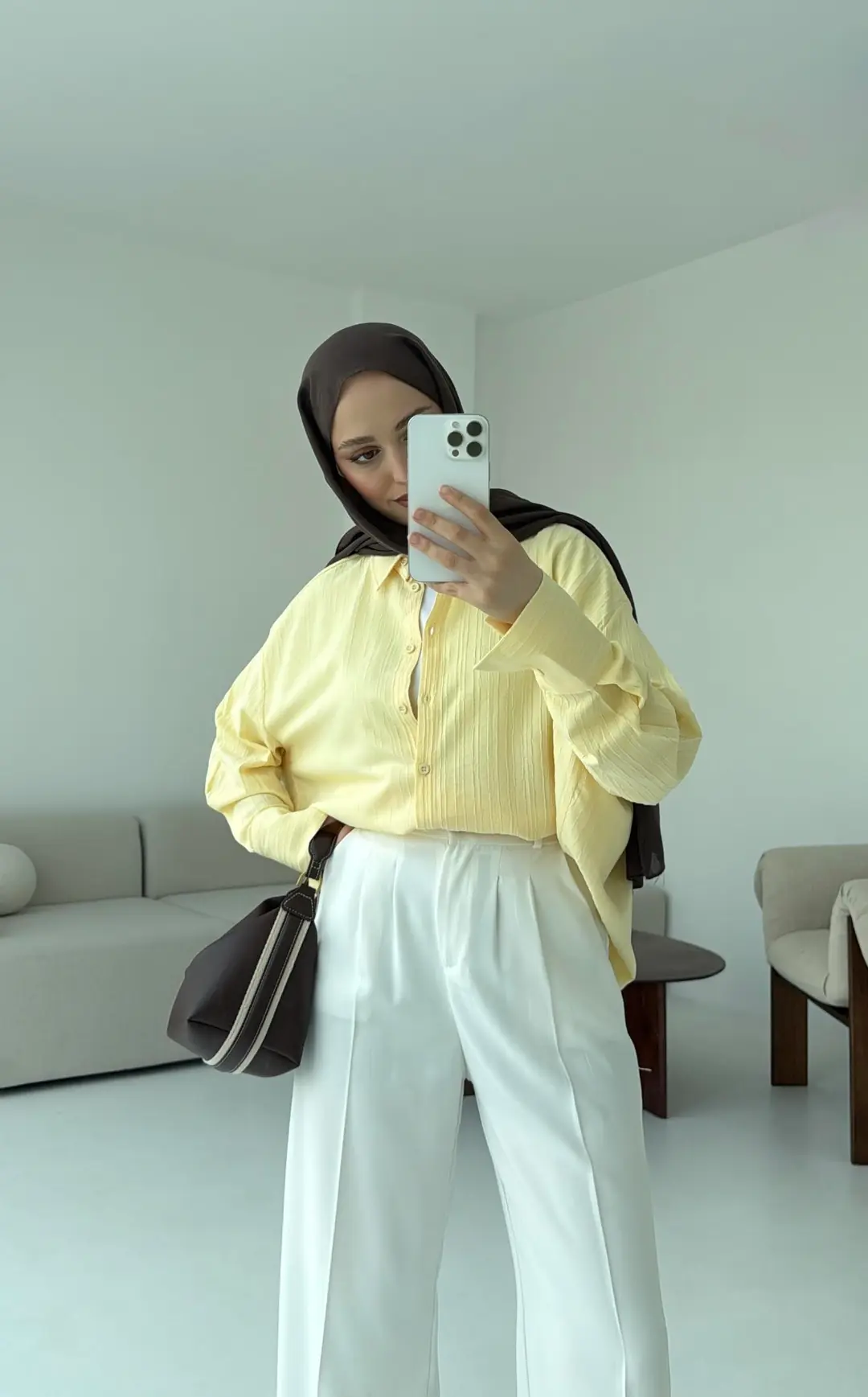 Sarı Kalın Manşet Gömlek