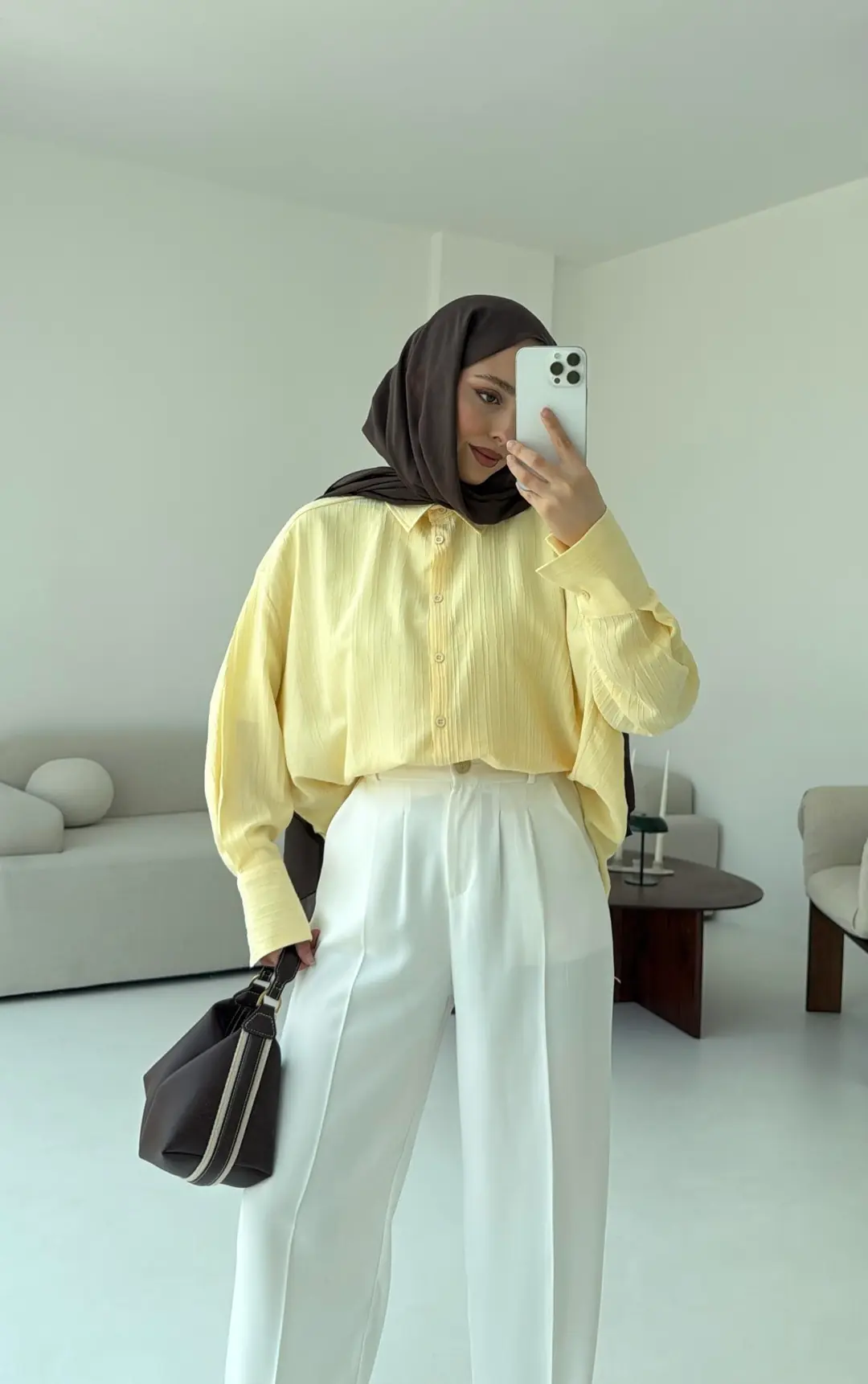 Sarı Kalın Manşet Gömlek - Görsel 2