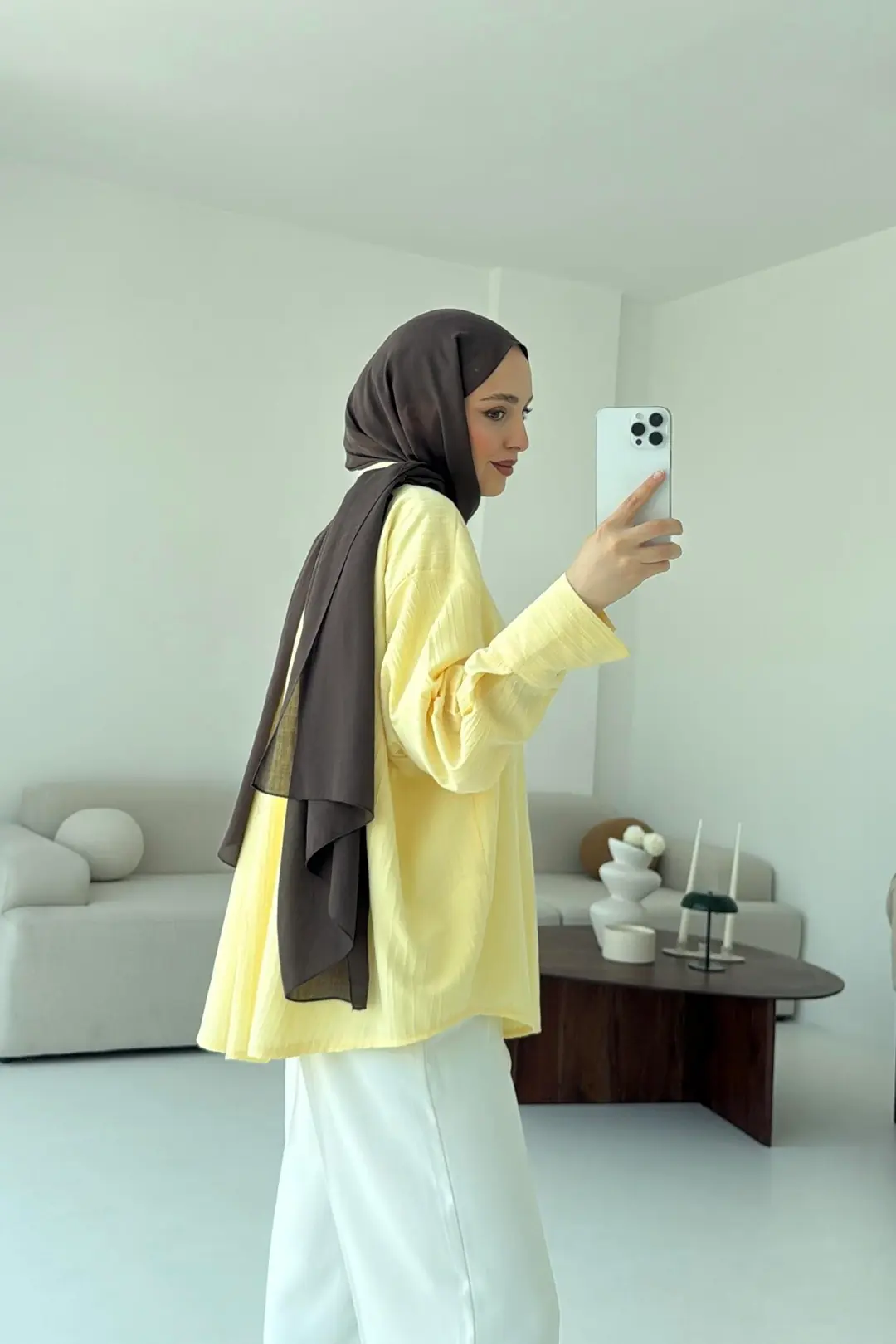 Sarı Kalın Manşet Gömlek - Görsel 5