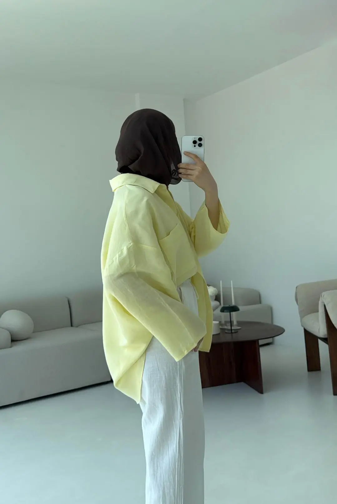 Sarı Oversize Gömlek - Görsel 2