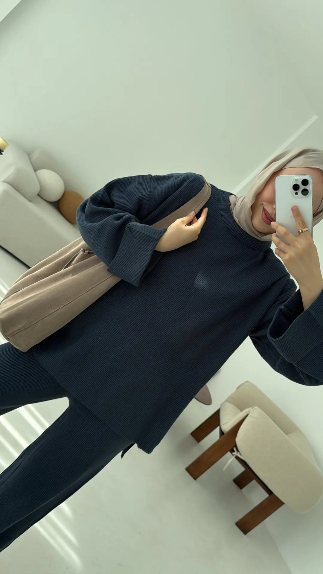 Selanik Triko Pantolon Takım Mavi - Görsel 10