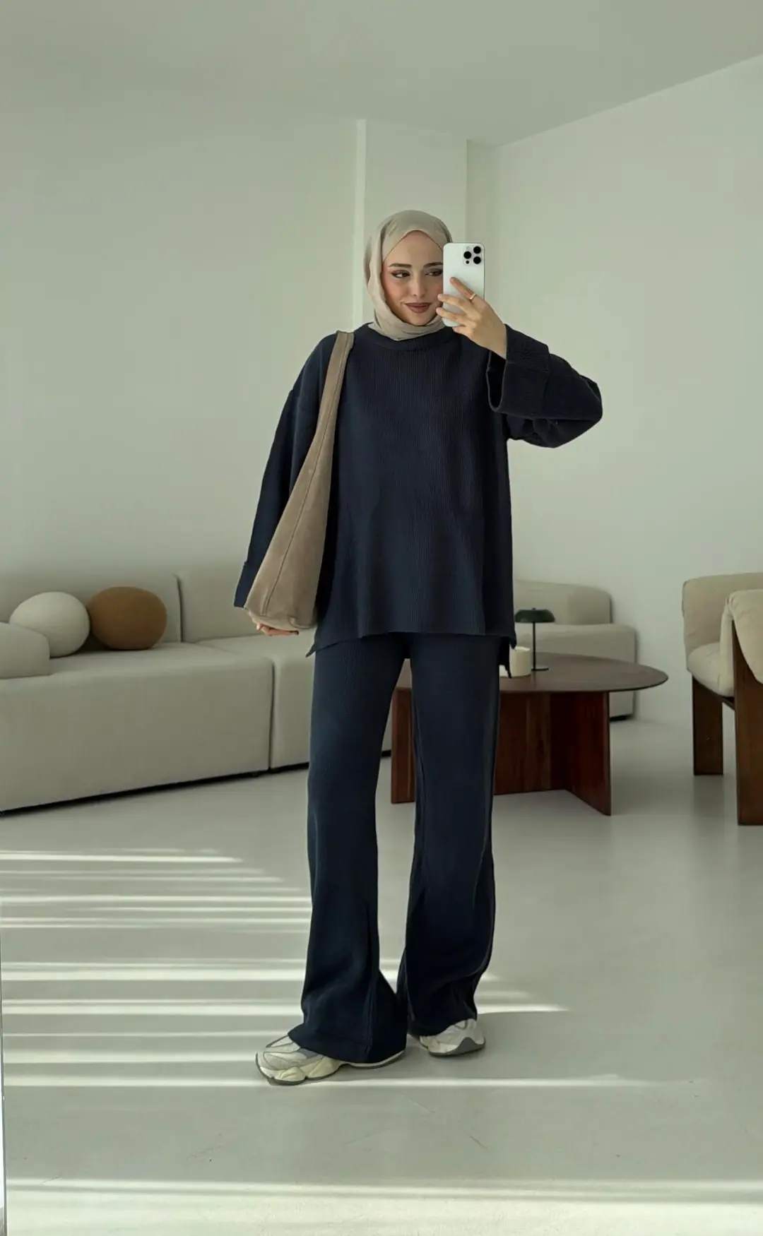 Selanik Triko Pantolon Takım Mavi - Görsel 2