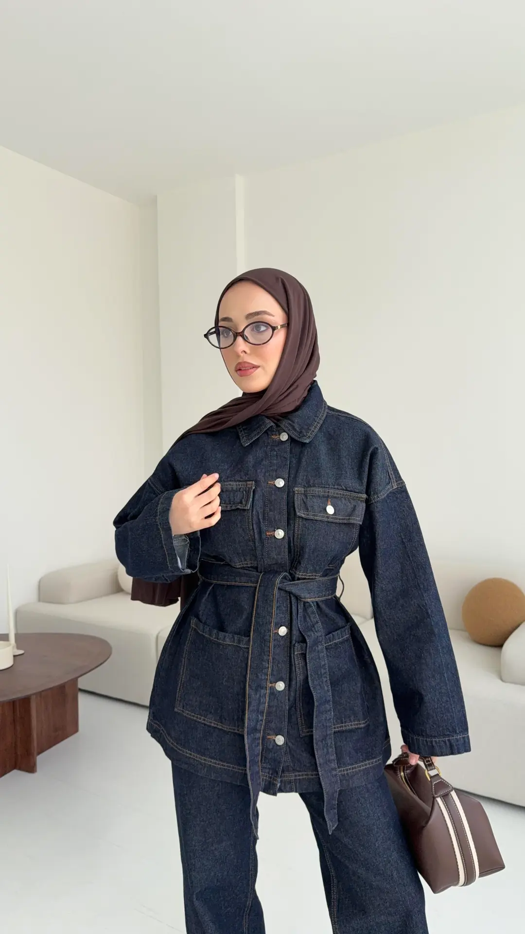 Seyyar Kemerli Denim Takım - Görsel 10