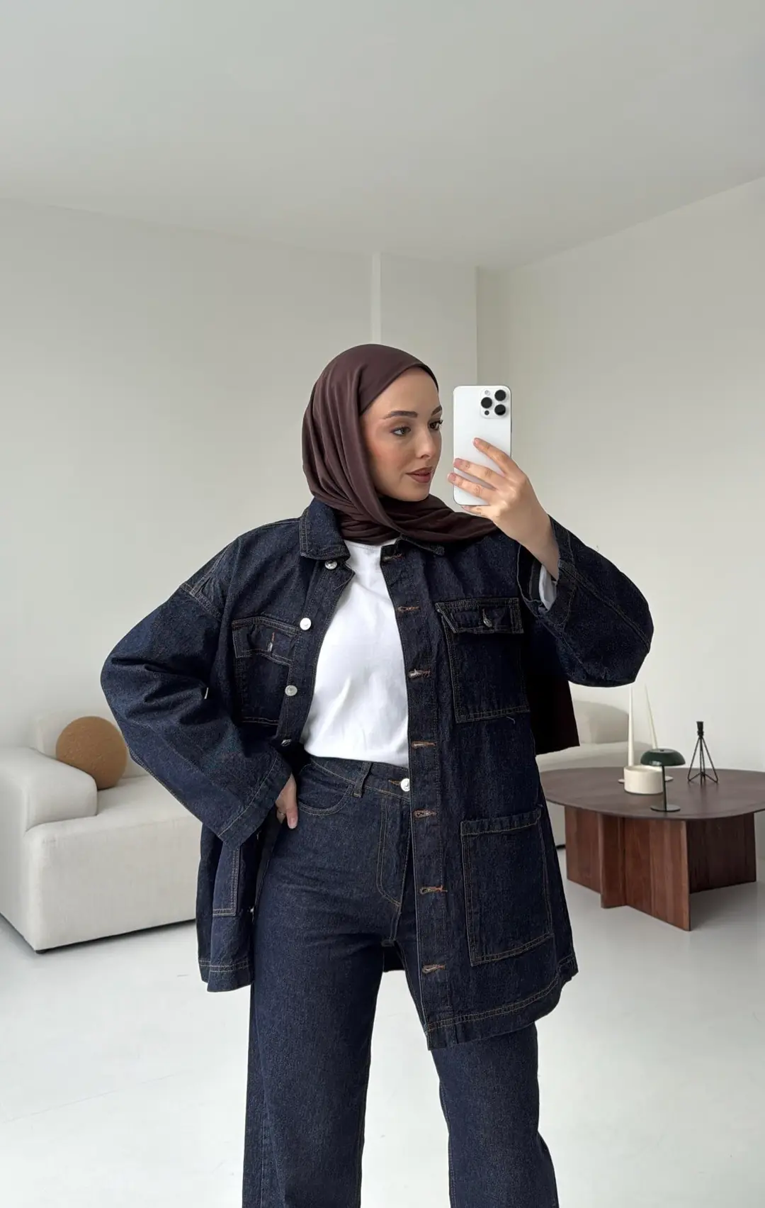 Seyyar Kemerli Denim Takım - Görsel 2