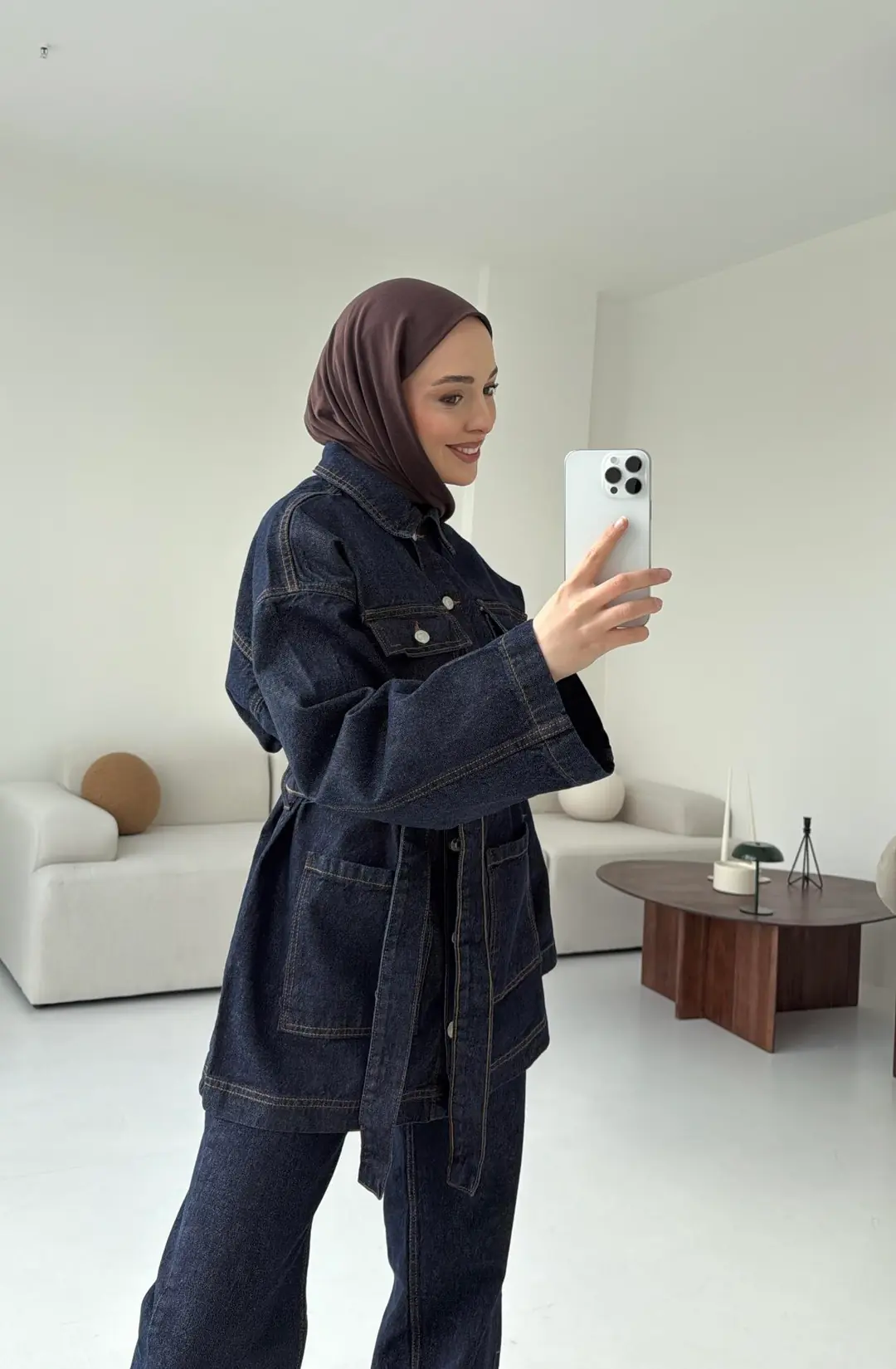 Seyyar Kemerli Denim Takım - Görsel 5