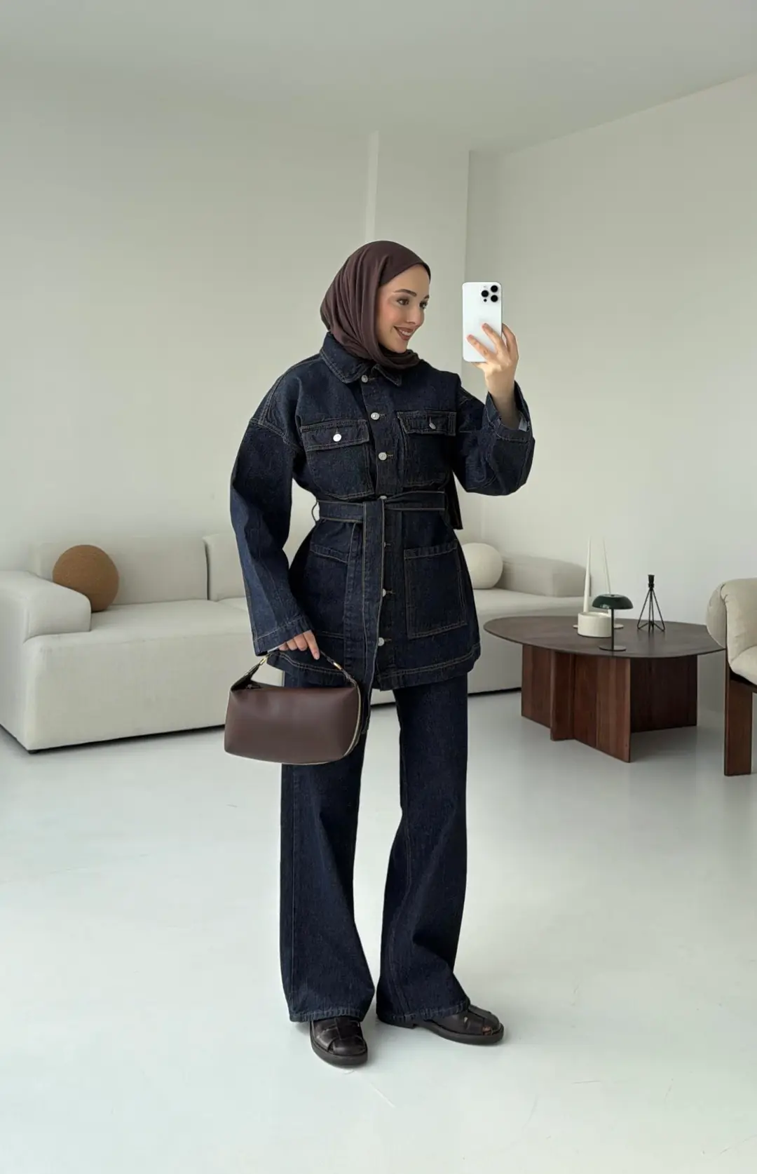 Seyyar Kemerli Denim Takım - Görsel 8