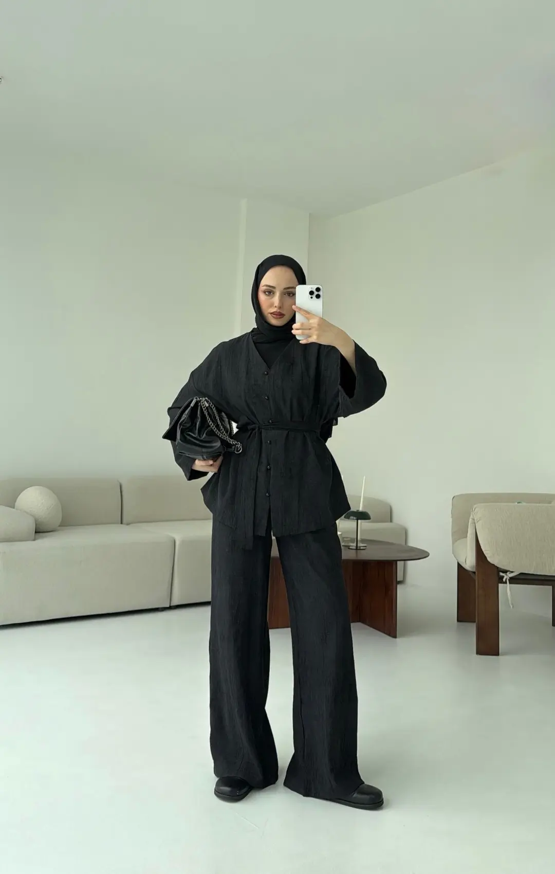 Siyah  Bağlamlı Takım - Görsel 2