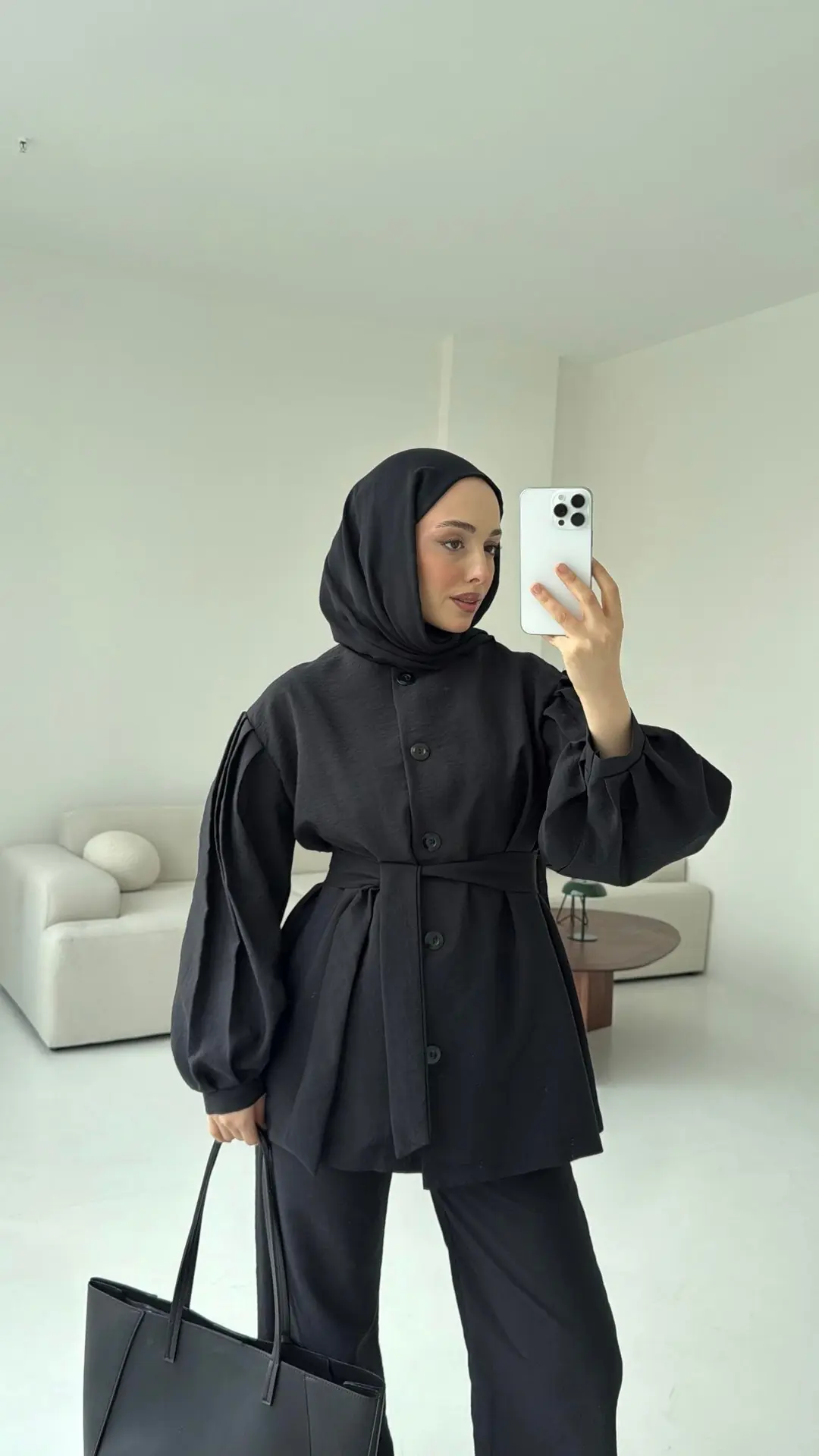 Siyah Düğmeli Takım Premium