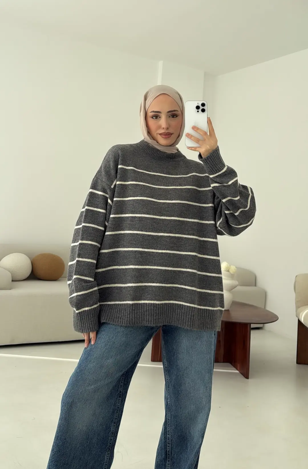 Şönil Kazak Gri - Görsel 2