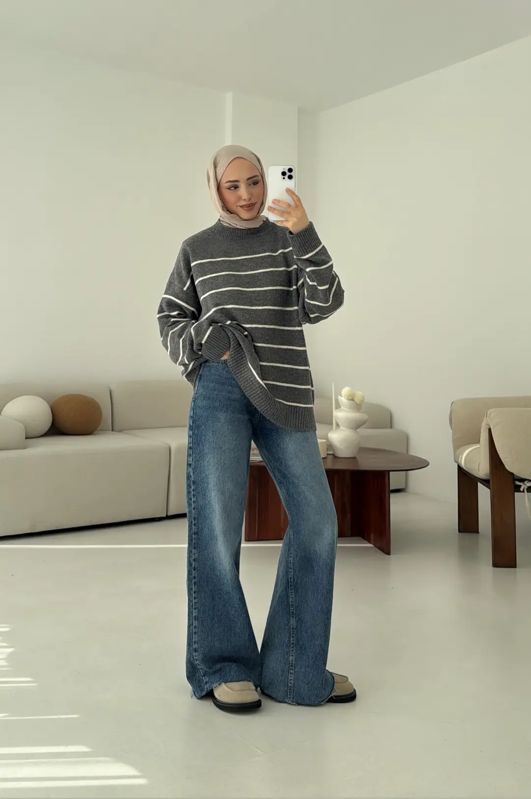 Şönil Kazak Gri - Görsel 4