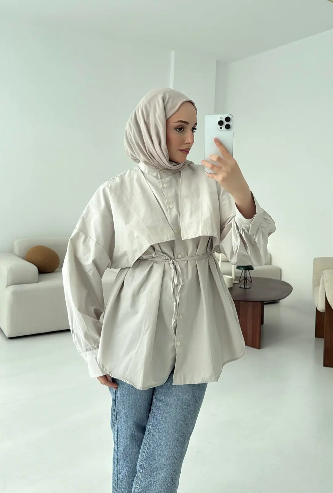 Taş Bağlamalı Gömlek