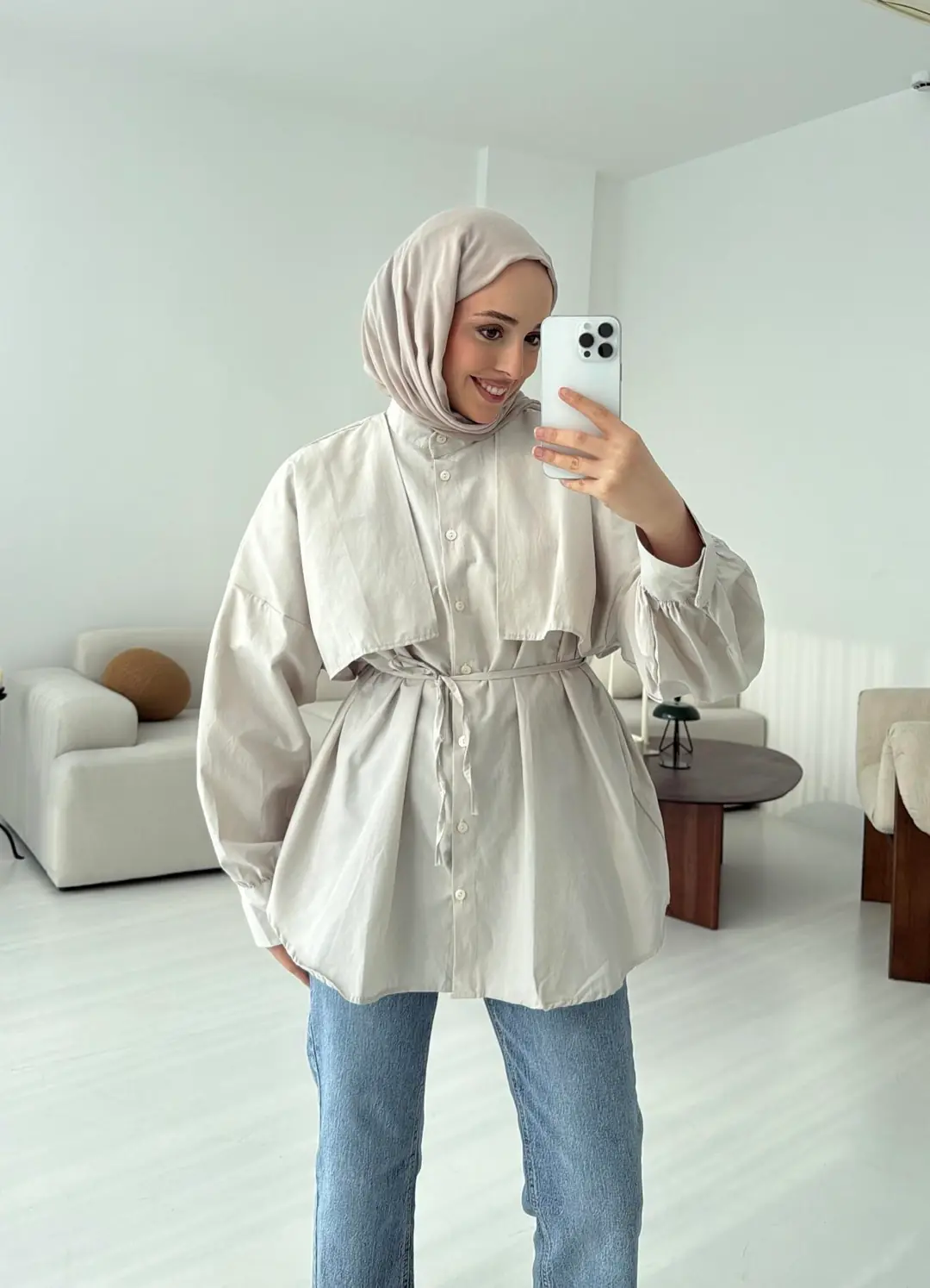 Taş Bağlamalı Gömlek - Görsel 5