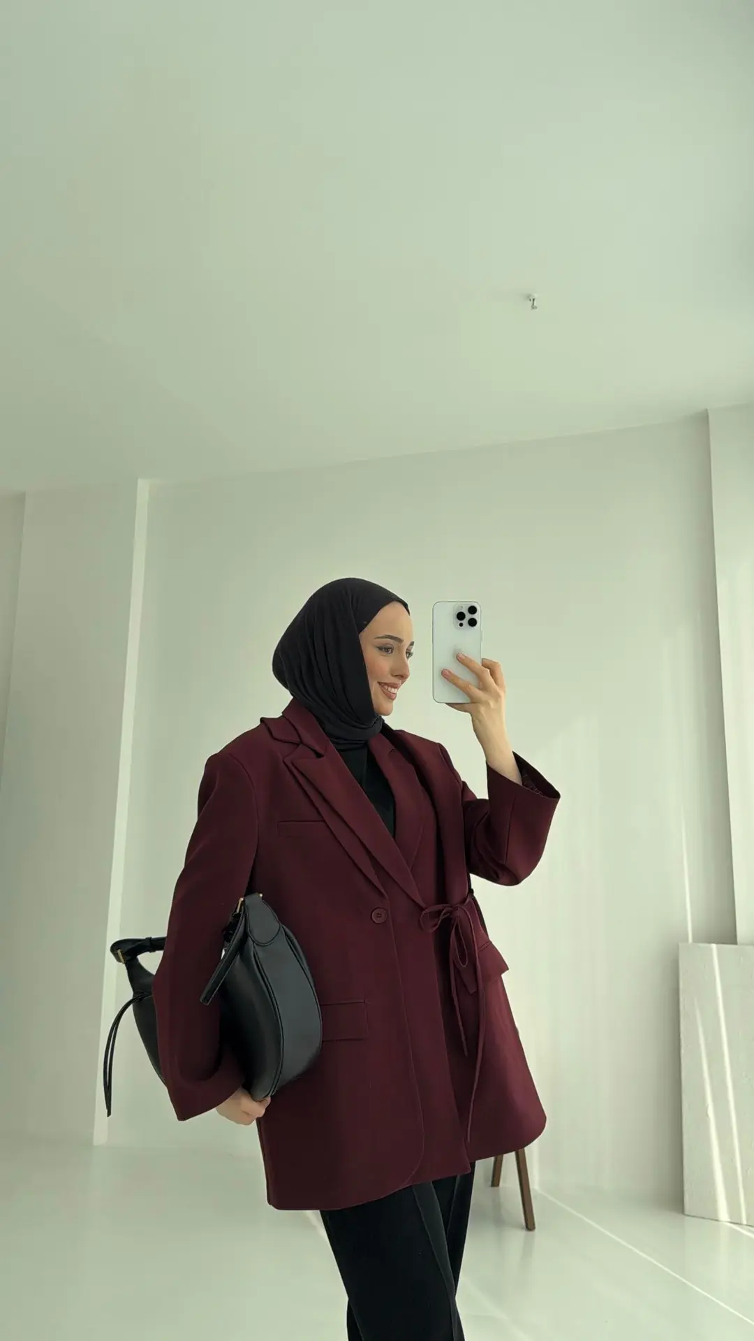 Tasarım Blazer Ceket Bordo