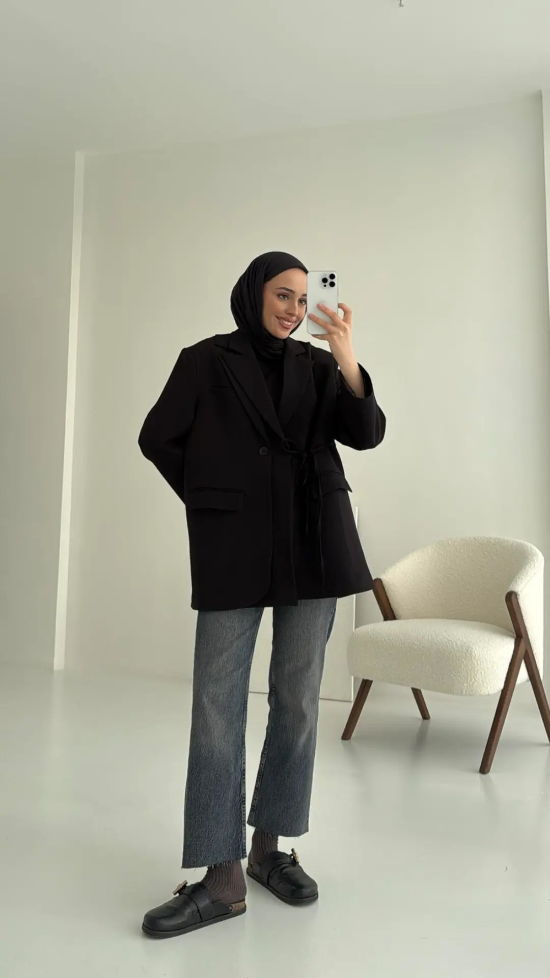 Tasarım Blazer Ceket Siyah - Görsel 2