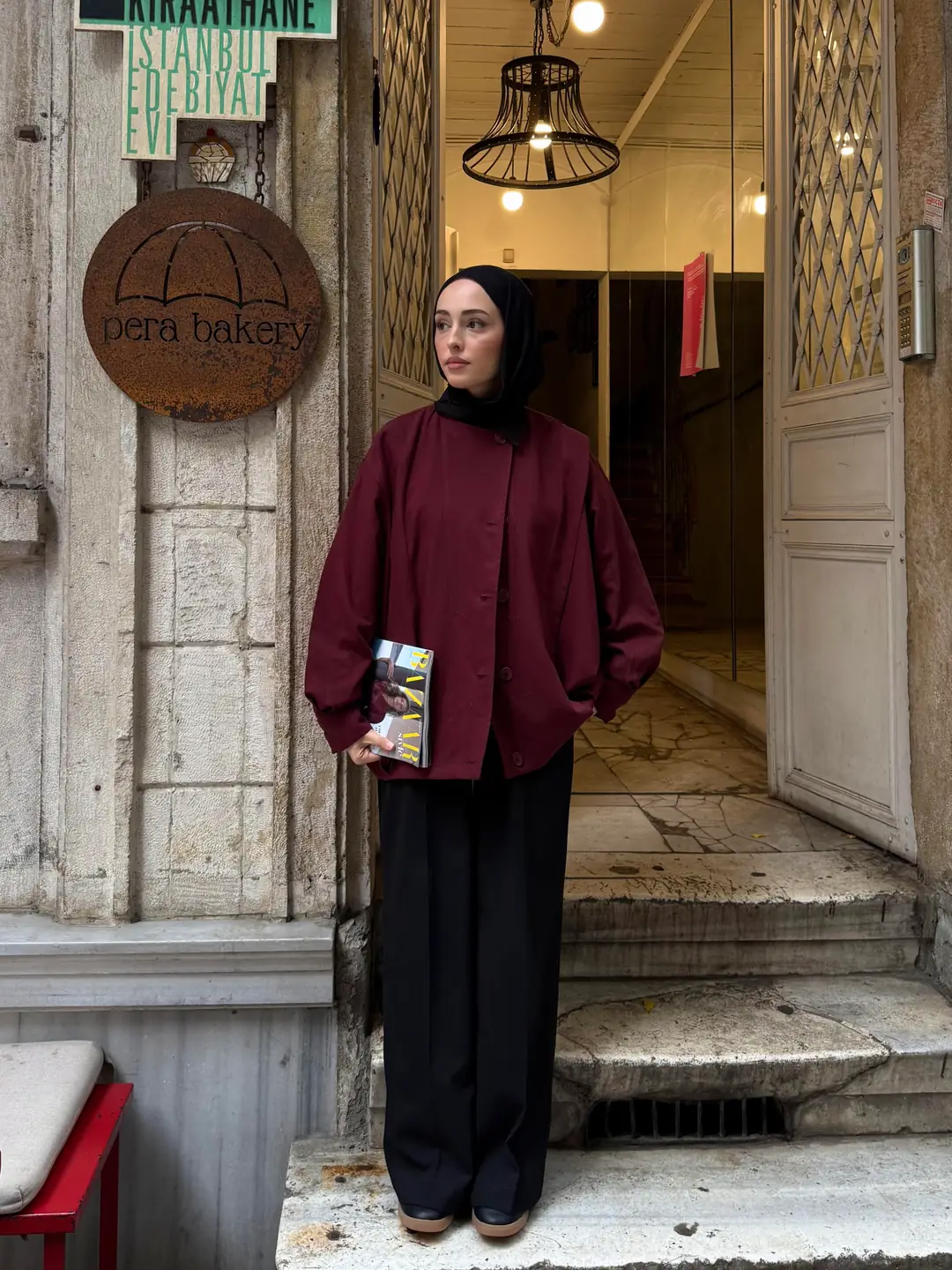 Tasarım ml Collection Ceket Bordo - Görsel 7