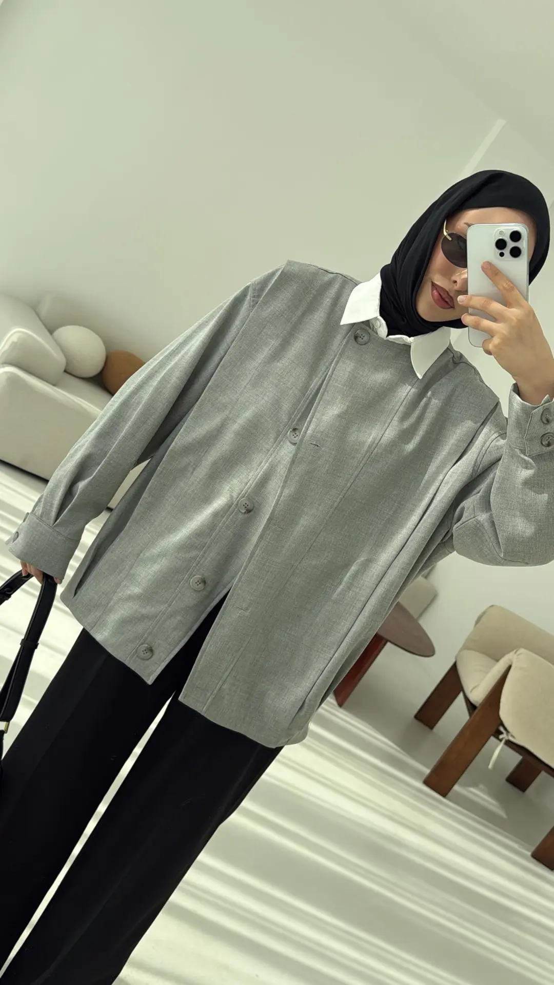 Tasarım ml Collection Ceket Gri - Görsel 5