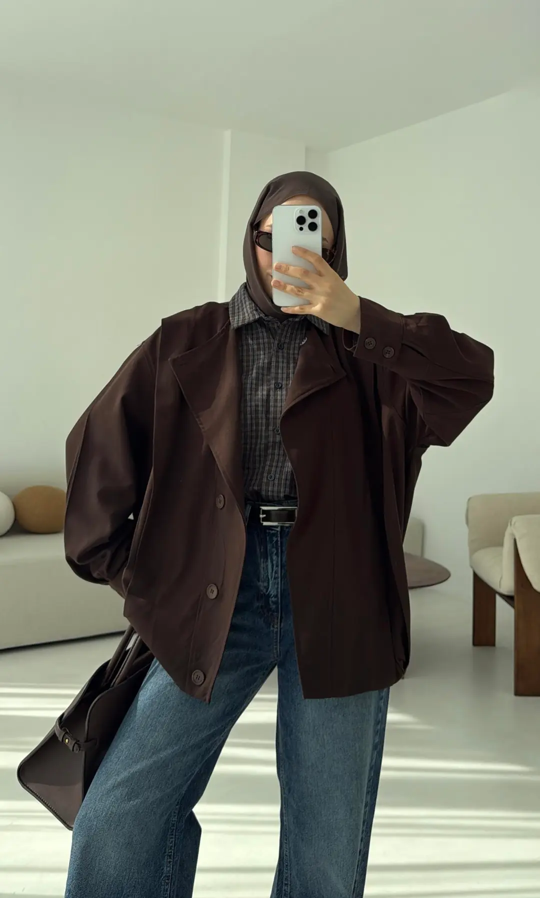 Tasarım ml Collection Ceket Kahve - Görsel 3