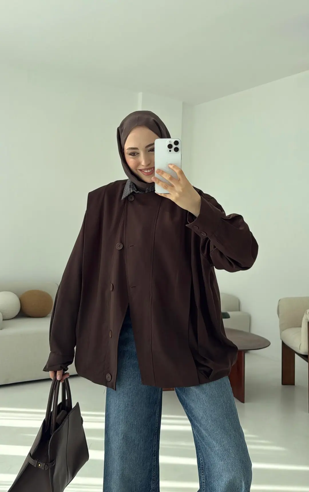 Tasarım ml Collection Ceket Kahve - Görsel 7