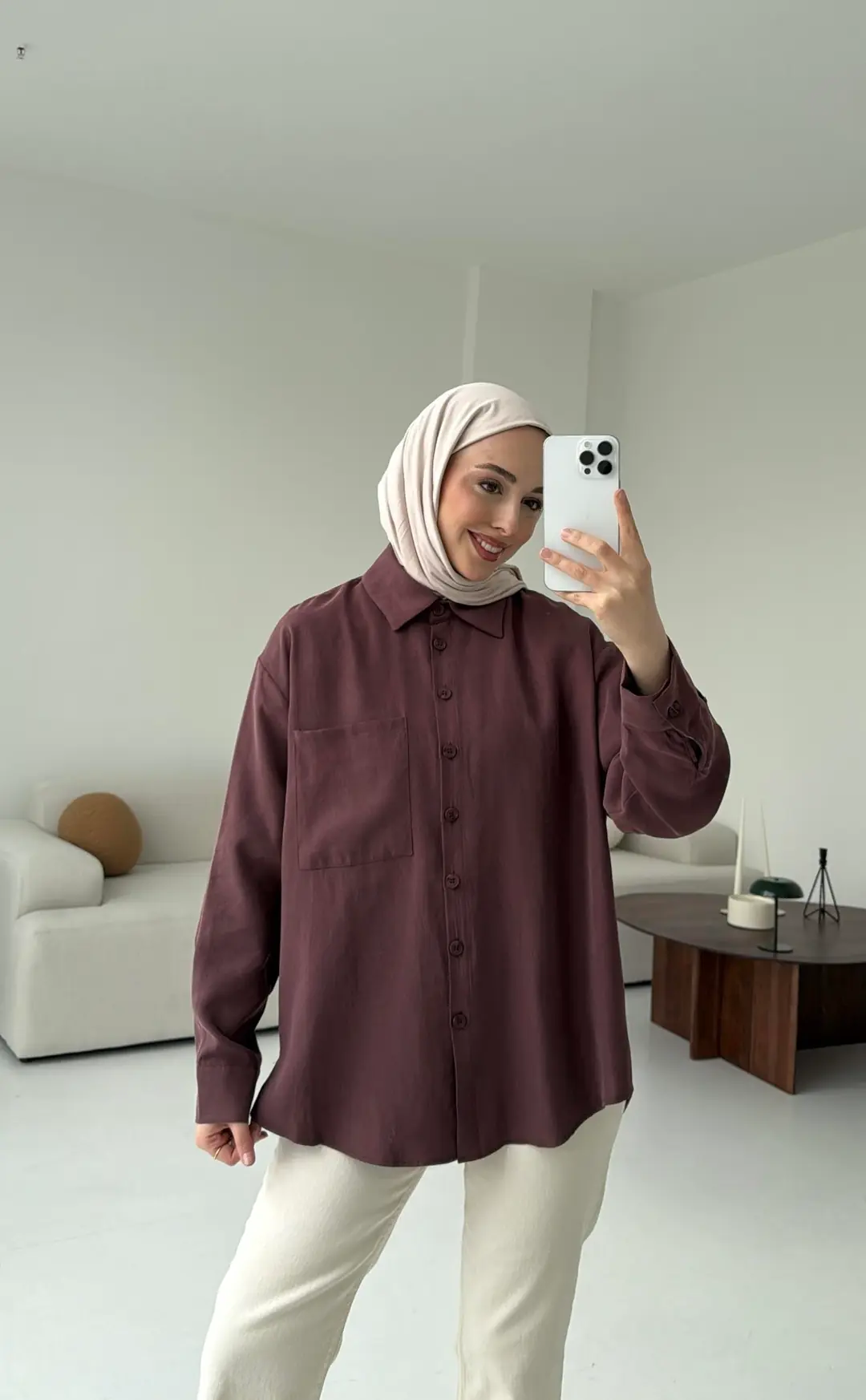 Tek Cepli Modal Gömlek - Görsel 4