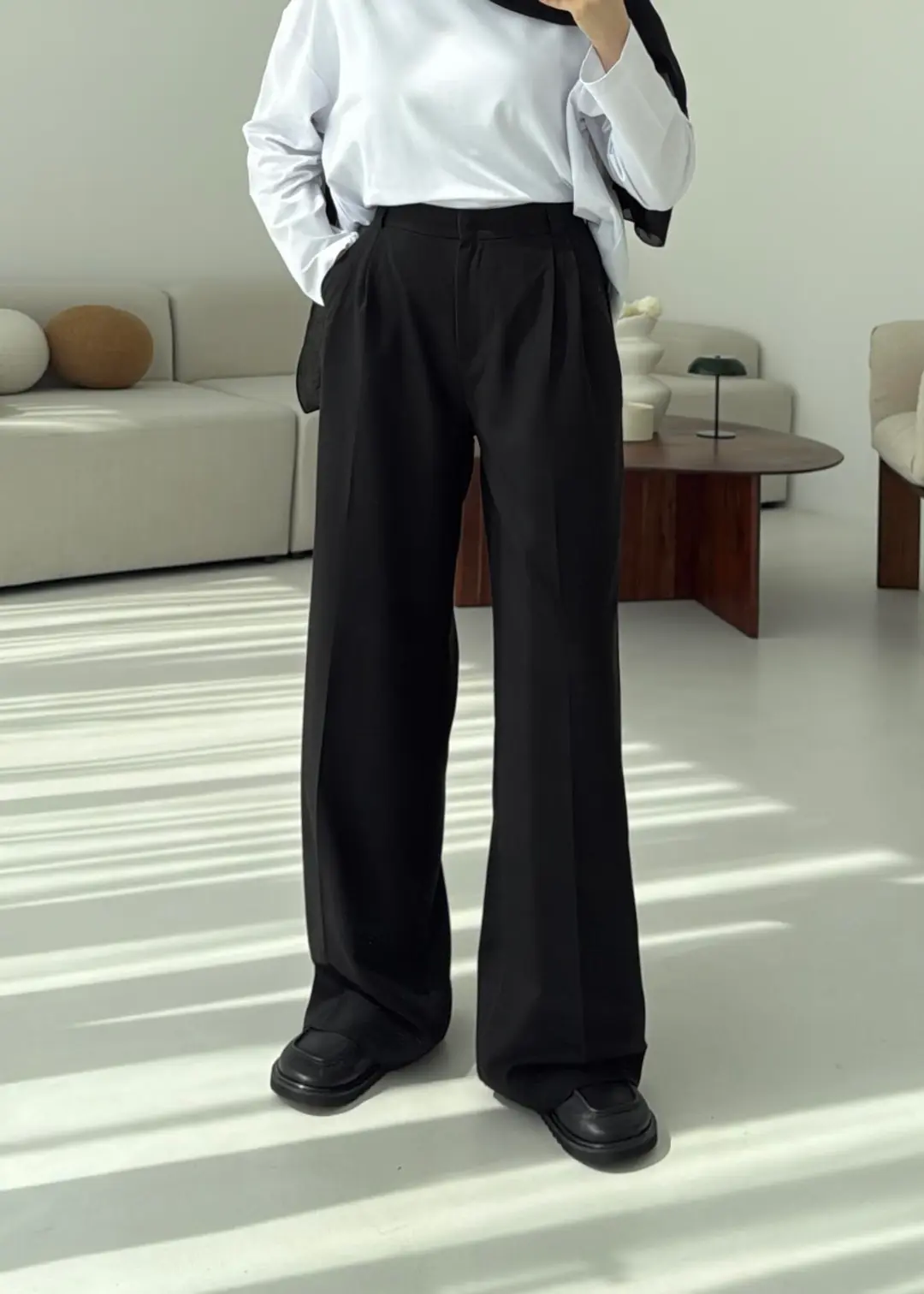 Tek Pile Premiumm Kumaş Pantolon Siyah