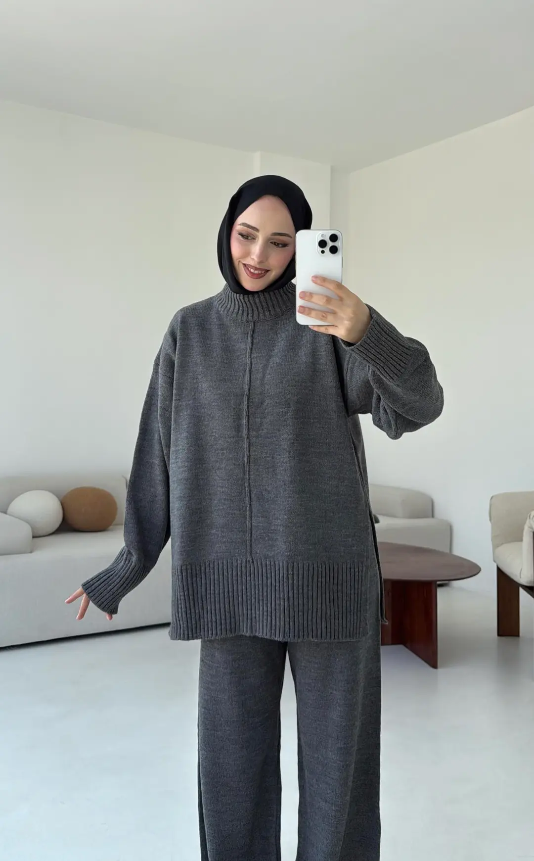 Tek Yaka Takım Gri - Görsel 2