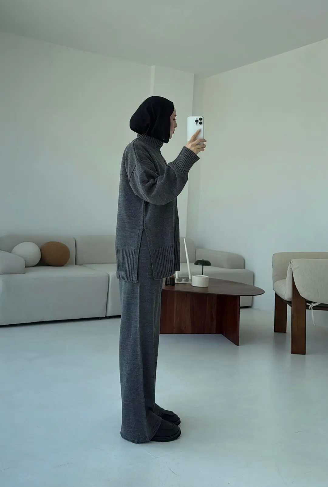 Tek Yaka Takım Gri - Görsel 3