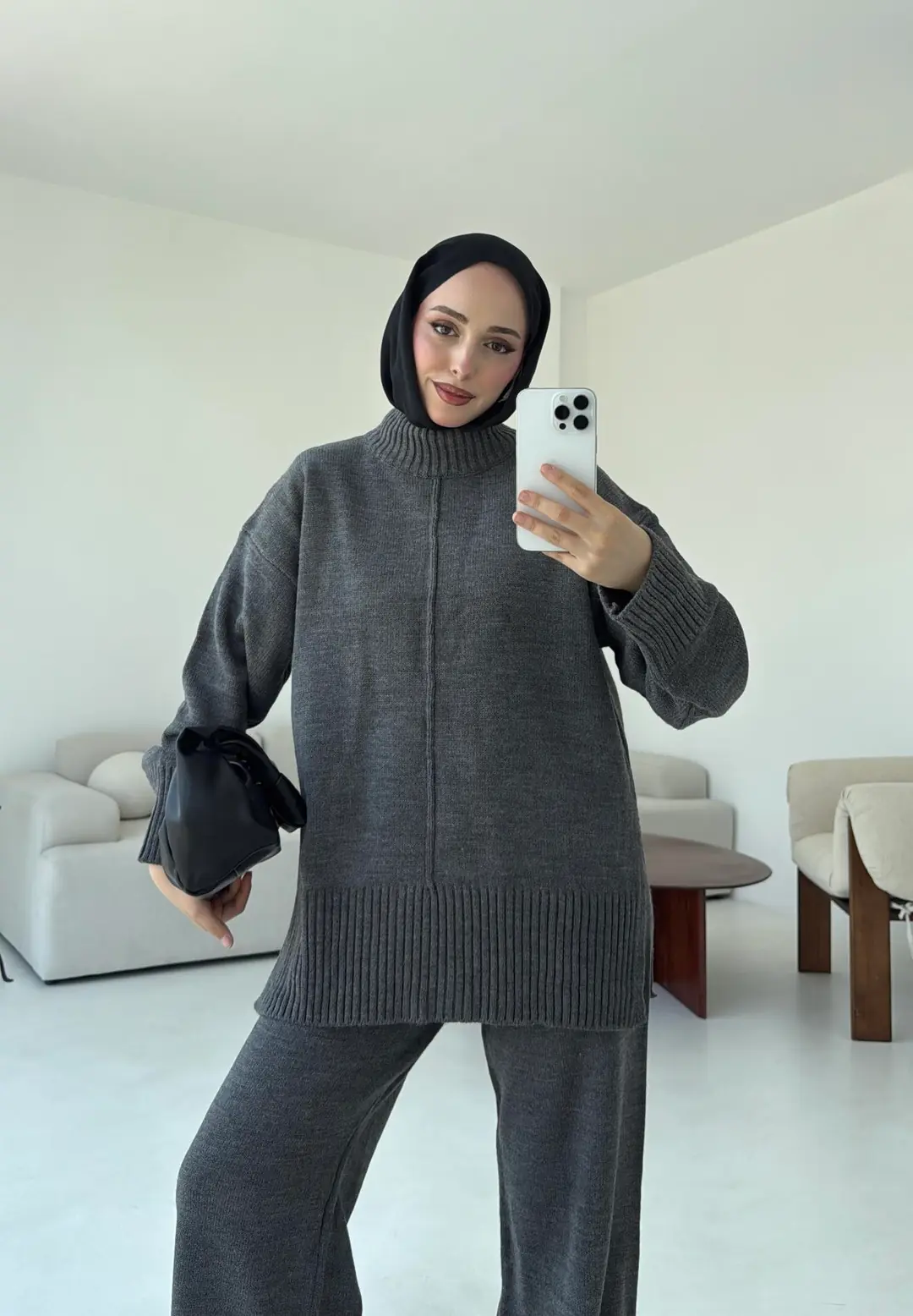 Tek Yaka Takım Gri - Görsel 4