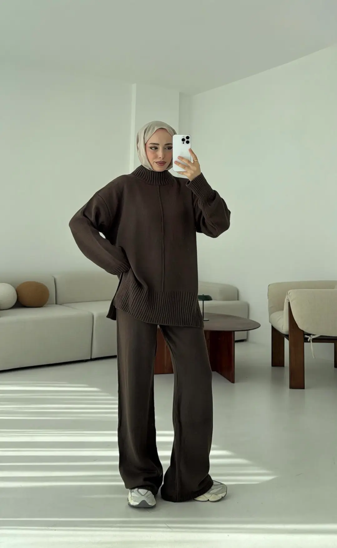 Tek Yaka Takım Kahve - Görsel 7