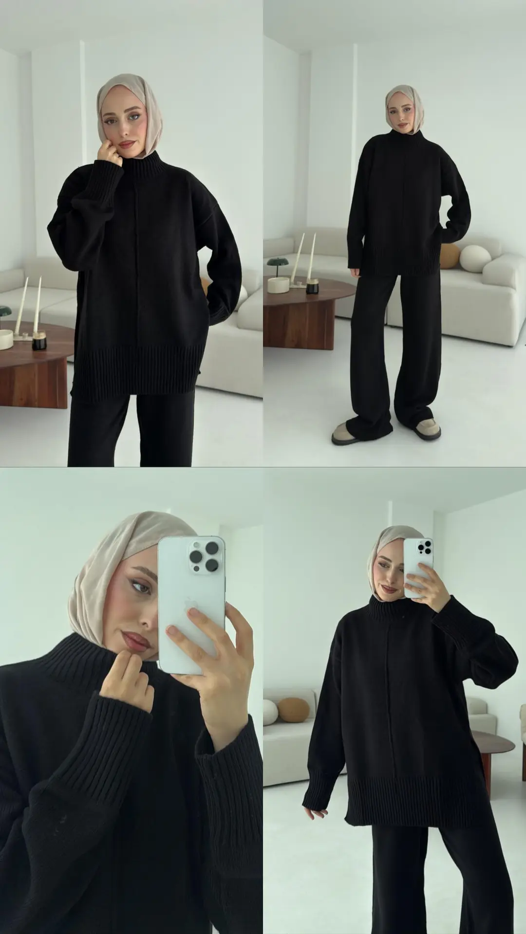 Tek Yaka Takım Siyah