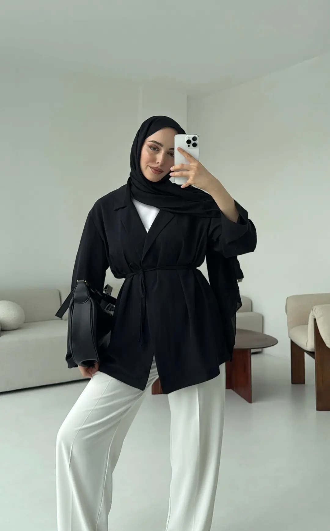 Tencel Ceket Siyah - Görsel 4