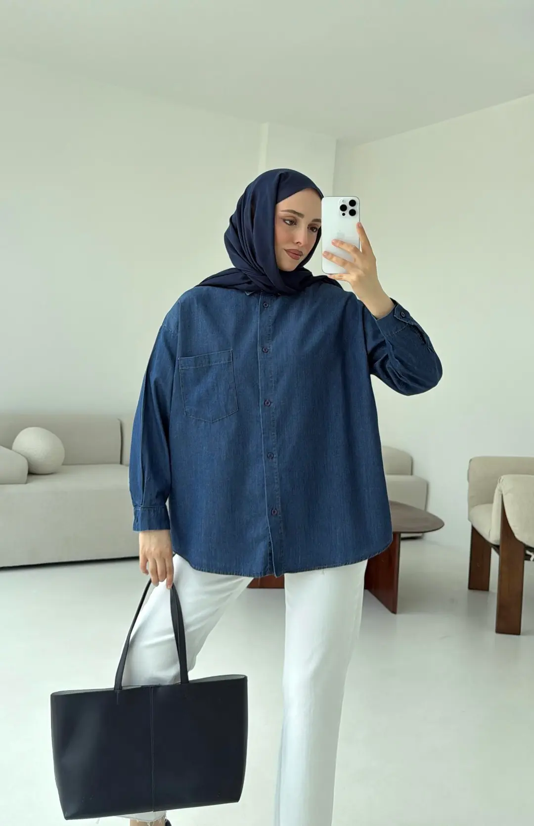 Tencel Denim Gomlek - Görsel 4