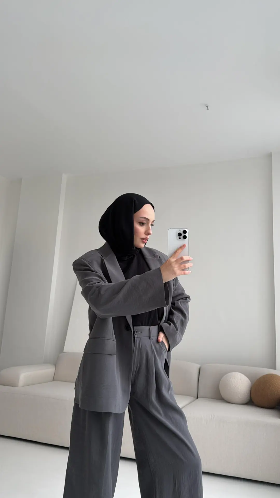 Tencel Gri Premium Ceket - Görsel 6