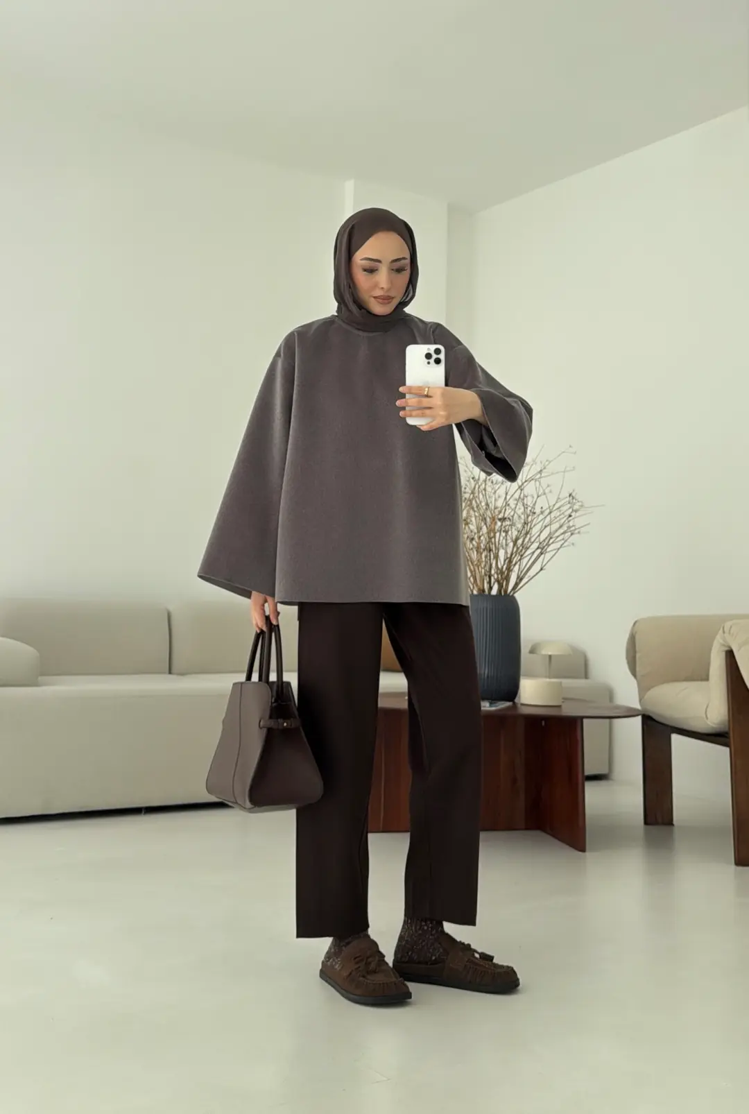 Tok Kumaş Bluz Gri - Görsel 4