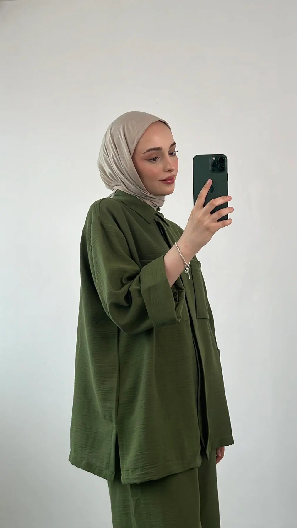 Torba Cep Gömlek Pantolon Takım Yeşil - Görsel 3