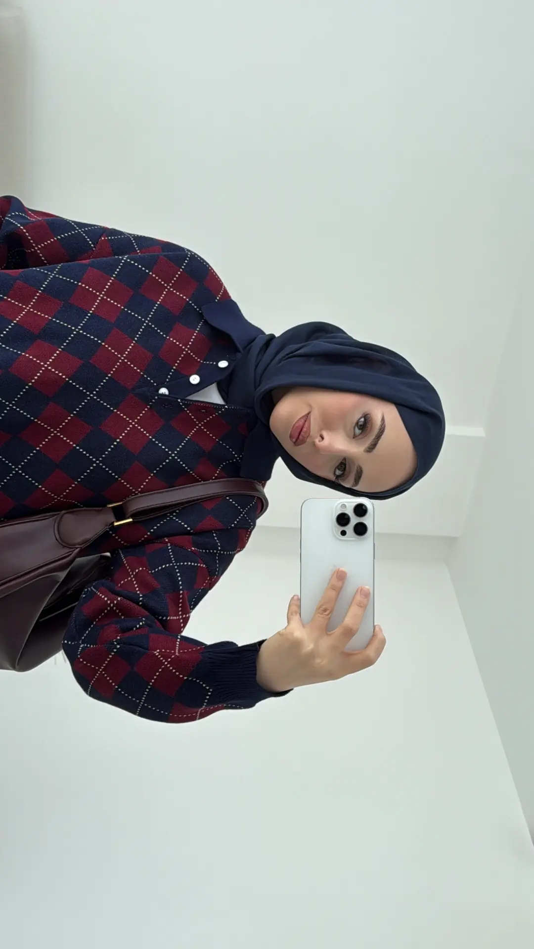 Triangle Desen Kazak Lacivert - Görsel 6