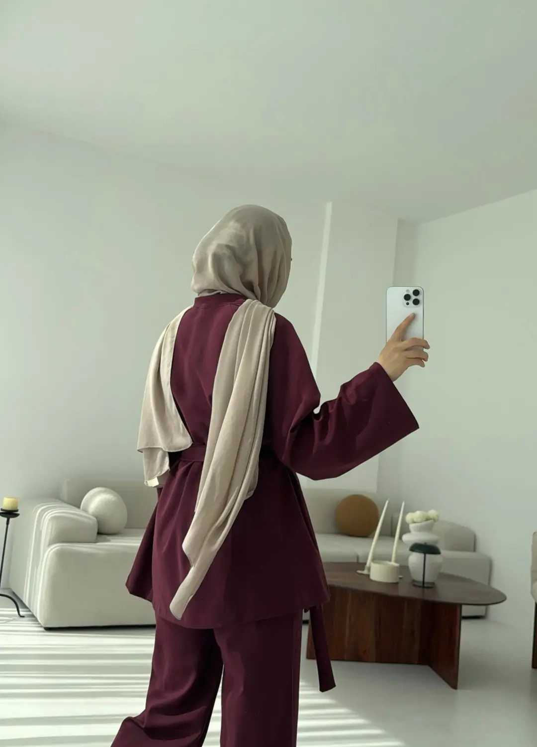 Tuniği Yırtmaçlı Oysho Takım Bordo