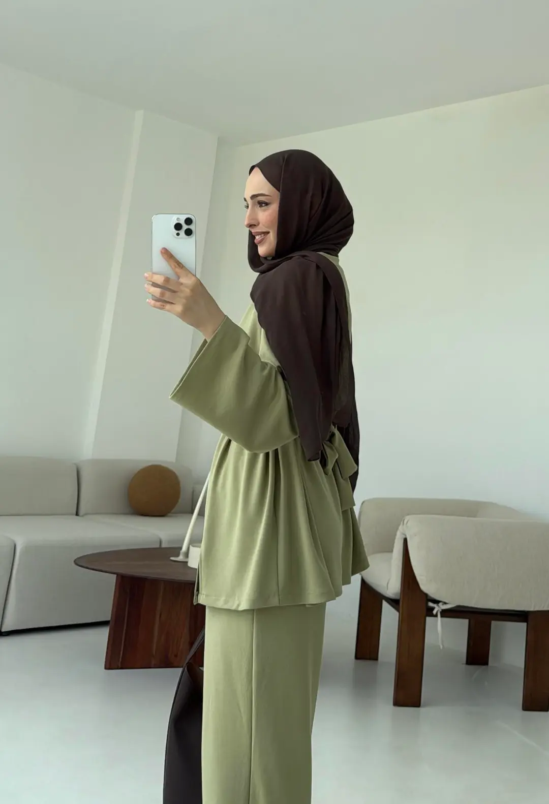 Tuniği Yırtmaçlı Oysho Takım Çağla