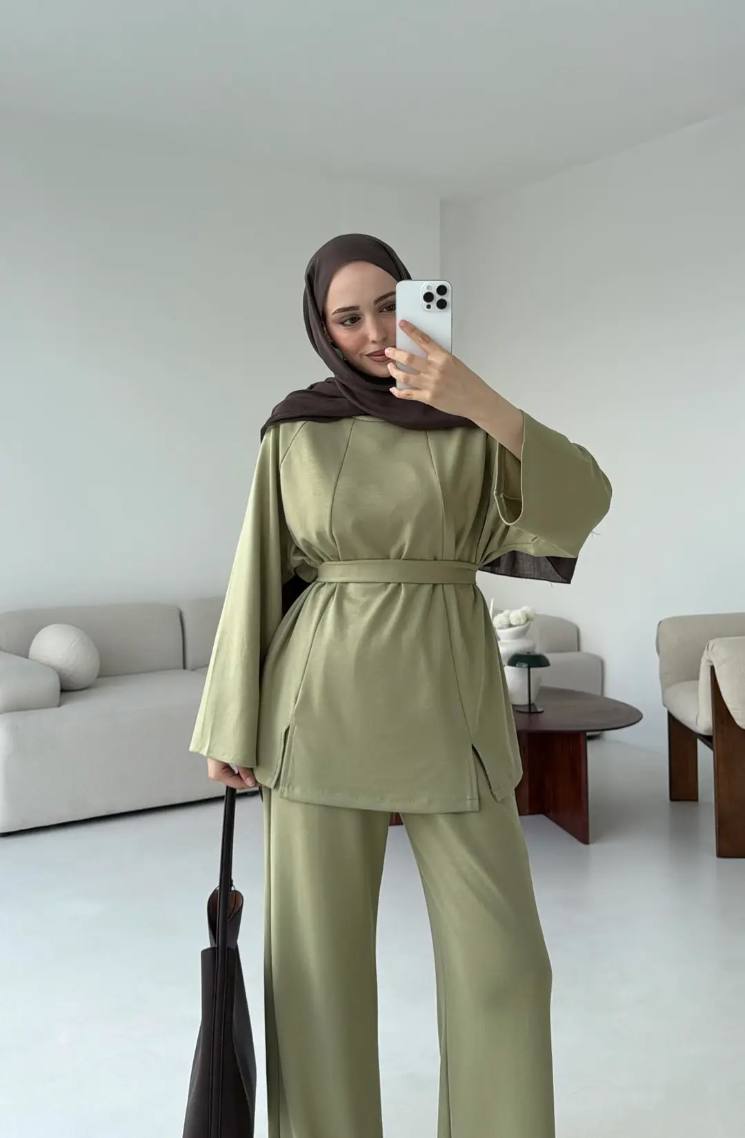 Tuniği Yırtmaçlı Oysho Takım Çağla - Görsel 7