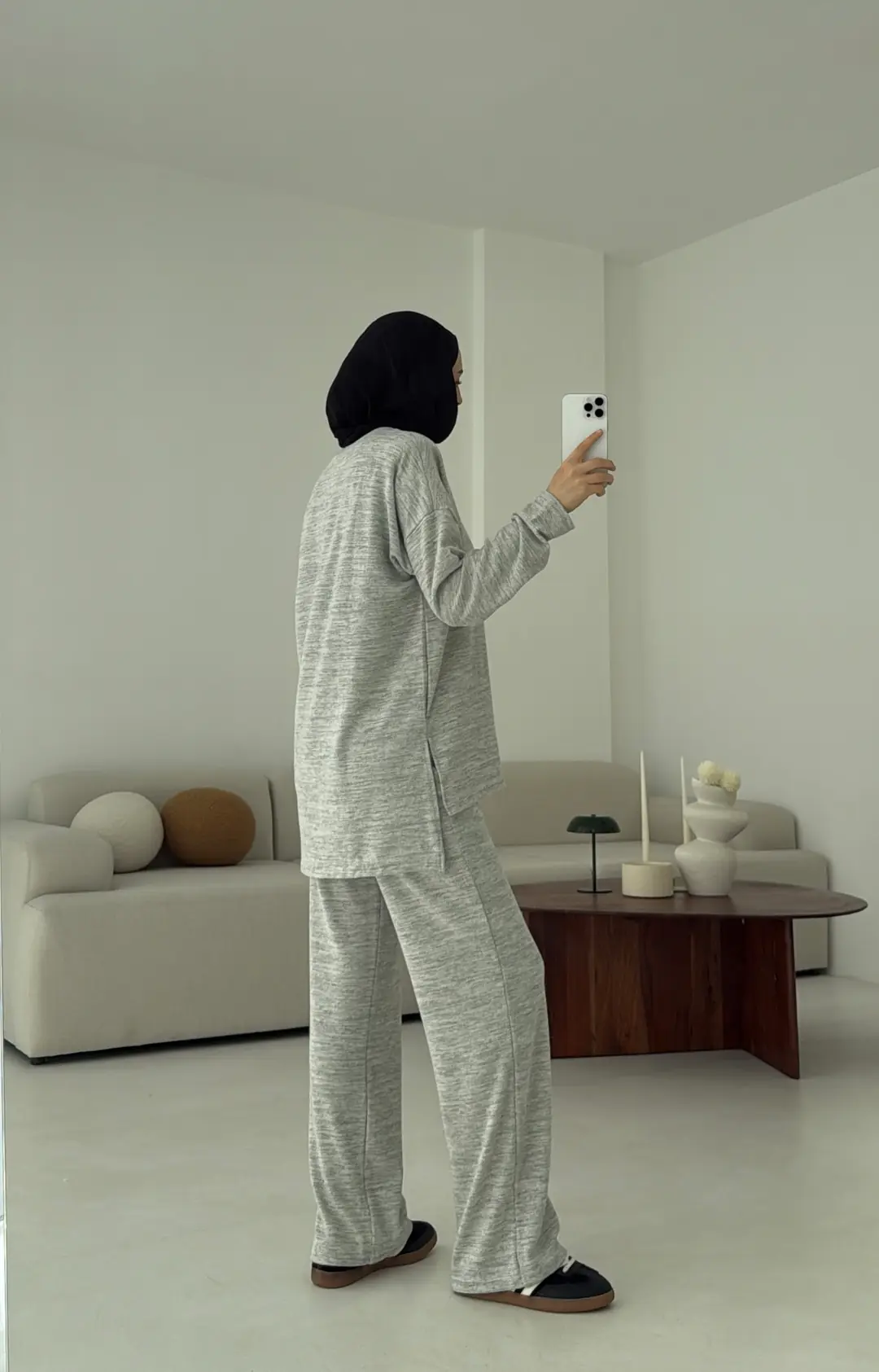 Tunikli Viscon Takım Gri - Görsel 5