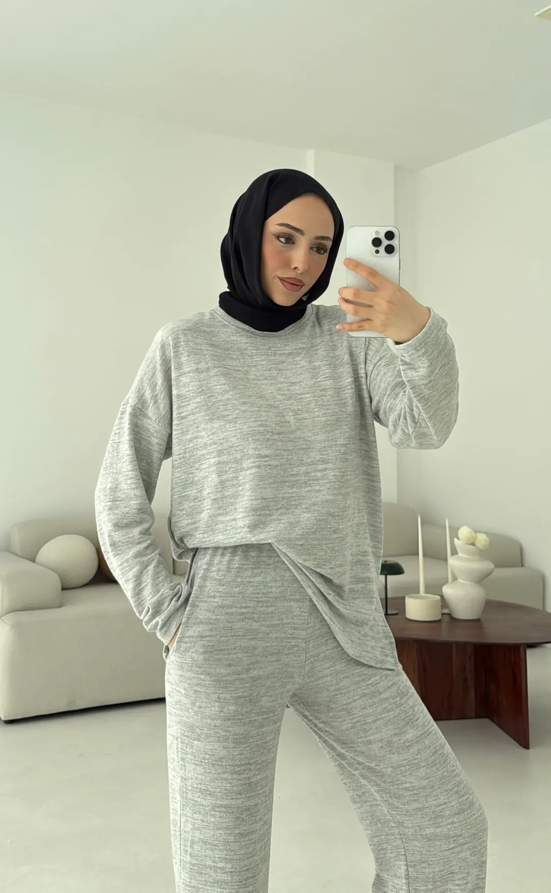 Tunikli Viscon Takım Gri - Görsel 6