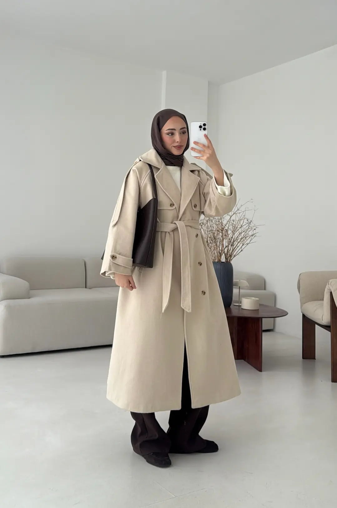 Uzun Bej Kaşe Kaban - Görsel 4