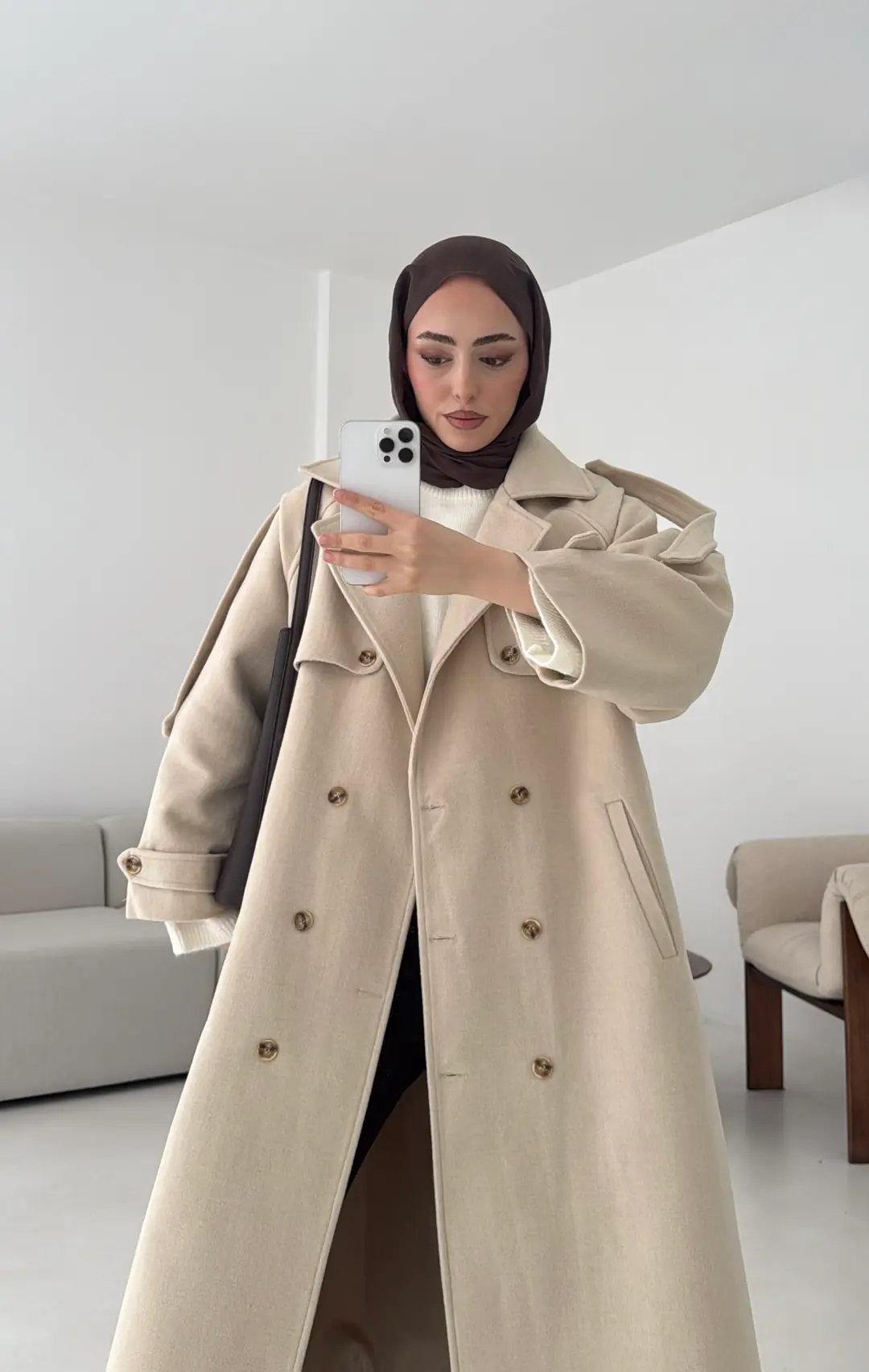 Uzun Bej Kaşe Kaban - Görsel 6